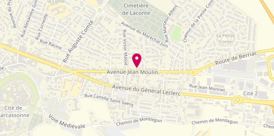 Plan de ESCUDIE Florence, 75 Avenue Jean Moulin, 11000 Carcassonne