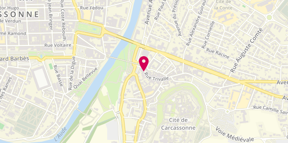 Plan de BARDOU Catherine, 12 Rue Trivalle, 11000 Carcassonne