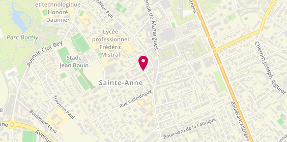 Plan de LANAU Lucie, Orthophoniste
Jardins de Sainte Anne Bt 3
508 Avenue de Mazargues, 13008 Marseille