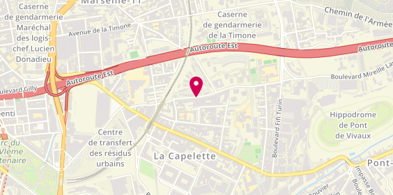 Plan de PRATLONG Antoine, Cabinet d'Orthophonie
68 Boulevard Mireille Lauze, 13010 Marseille