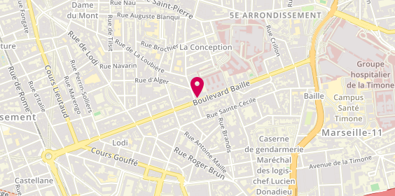 Plan de TISSERAND Caroline, 141 Boulevard Baille, 13005 Marseille