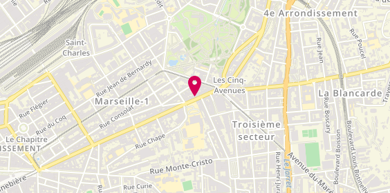 Plan de KNALL DEMARS Céline, 211 Boulevard de la Liberation, 13004 Marseille