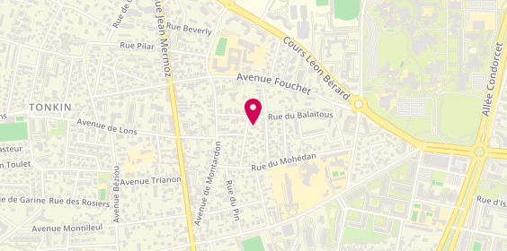 Plan de HUBERT Anne Sophie, 18 Rue Francis Planté, 64000 Pau