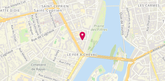 Plan de CLARET TOURNIER Agnès, Centre Medical Delherm
7 Place du Fer à Cheval, 31300 Toulouse