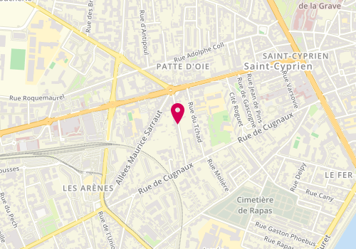 Plan de SAHUC Anaïs, 37 Rue de la Gravette, 31300 Toulouse