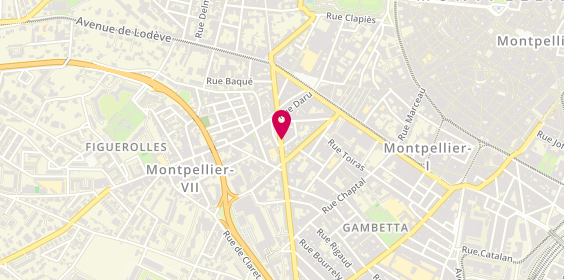 Plan de DECHEREIS Céline, 6 Place Roger Salengro, 34000 Montpellier