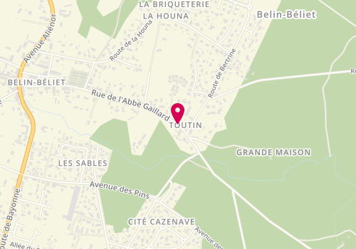 Plan de DE LA BOURDONNAYE CARDINA Quitterie, 52 Rue de l'Abbé Gaillard, 33830 Belin-Béliet