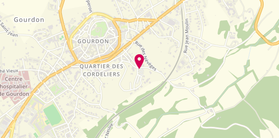 Plan de CHERON RESSES Marie Christine, Place du Foirail Rochevigne, 46300 Gourdon