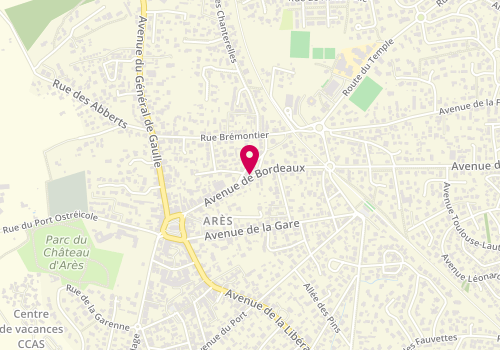 Plan de GREGORCIC DEON Armelle, 11 Avenue de Bordeaux, 33740 Arès