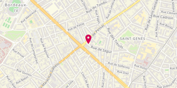 Plan de NISSOU Muriel, 8 Rue Segur, 33000 Bordeaux