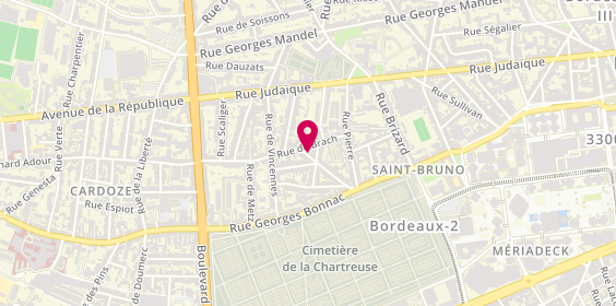 Plan de THIEBAUT MASSICOT Bénédicte, 33 Rue Lacanau, 33200 Bordeaux
