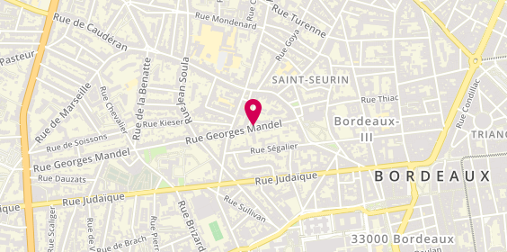 Plan de MARTY Zoé, 35 Rue Georges Mandel, 33000 Bordeaux