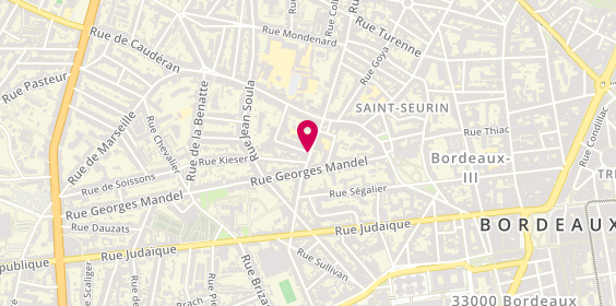Plan de BLANCHOT Nelly, 55 Rue de Lachassaigne, 33000 Bordeaux