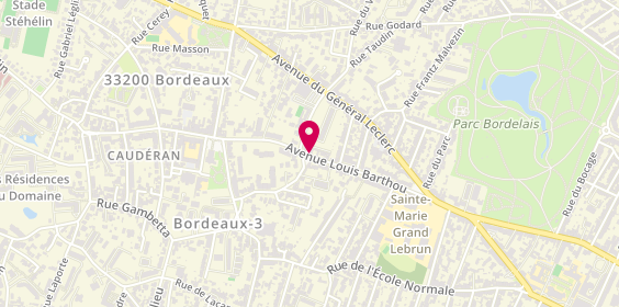 Plan de DE ROQUEFEUIL Aurore, 73 Avenue Louis Barthou, 33200 Bordeaux