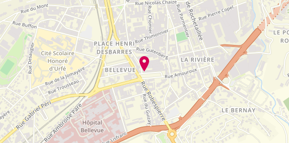 Plan de CUMET RAGE Isabelle, 3 Rue Amouroux, 42100 Saint-Étienne