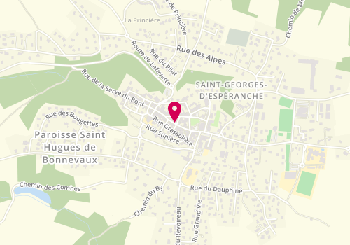 Plan de GREY DUGAND Karine, Karine Grey Dugand
Orthophoniste
21 Rue Marchande, 38790 Saint-Georges-d'Espéranche