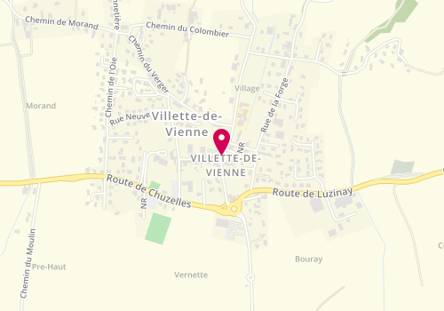 Plan de VIEUX CRUMIERE MATHILDE, Cabinet d'Orthophonie
159 Route de Marennes, 38200 Villette-de-Vienne