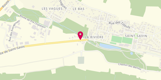 Plan de VIVIANT Justine, Saint Savin Espace Sante
153 Rue des Auberges
Cabinet d'Orthophonie, 38300 Saint-Savin