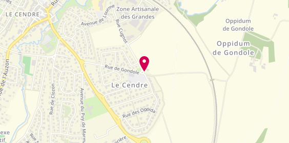 Plan de PRAT Céline, 25 Rue Cugnot, 63670 Le Cendre
