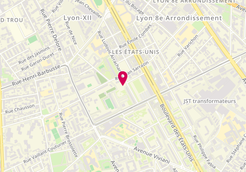 Plan de DUFETRE Véronique, 56 Rue Ludovic Arrachart, 69008 Lyon