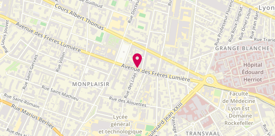 Plan de TOUCHARD Noémie, 117 Bis Avenue des Freres Lumiere, 69008 Lyon