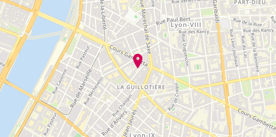 Plan de COSNIER Juliette, 4 Rue Sebastien Gryphe, 69007 Lyon