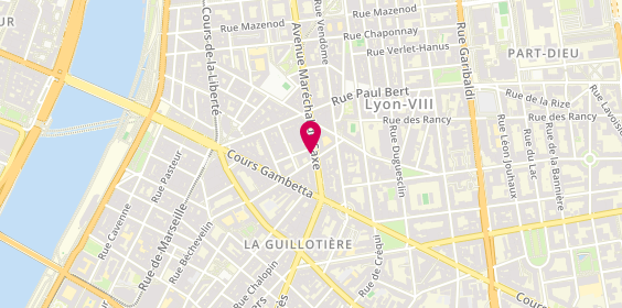 Plan de VUILLARD QUERMONNE Isabelle, 144 Avenue Marechal de Saxe, 69003 Lyon