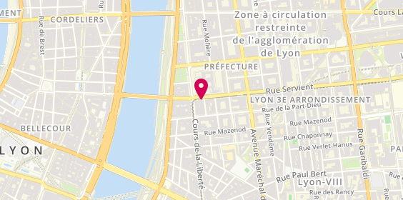 Plan de JACOTOT Perrine, 18 Rue Servient, 69003 Lyon