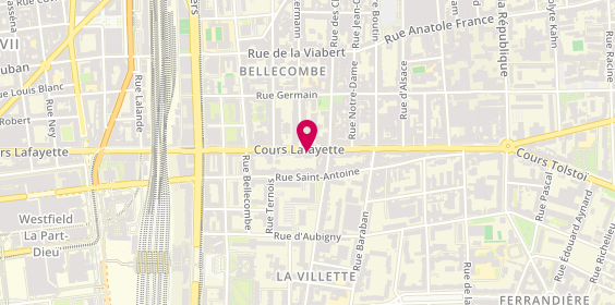 Plan de COTE Anne Sophie, Cabinet d'Orthophonie
272 Cours Lafayette, 69003 Lyon