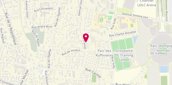 Plan de COTTE Laura, 17 Rue Prainet, 69150 Décines-Charpieu
