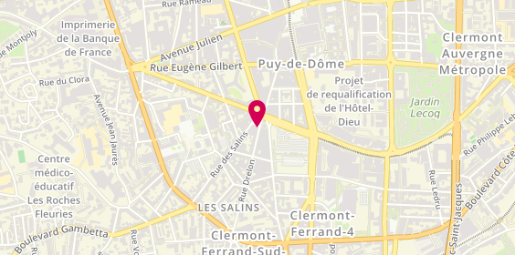 Plan de CASTELBERT Danielle, 2 Rue Drelon, 63000 Clermont-Ferrand