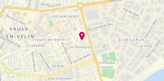 Plan de JOUBERT Marilyn, 7 Rue Auguste Renoir, 69120 Vaulx-en-Velin