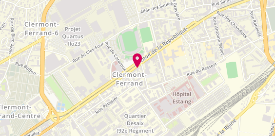 Plan de Chauvet-Caille Céline, 102 avenue de la République, 63000 Clermont-Ferrand