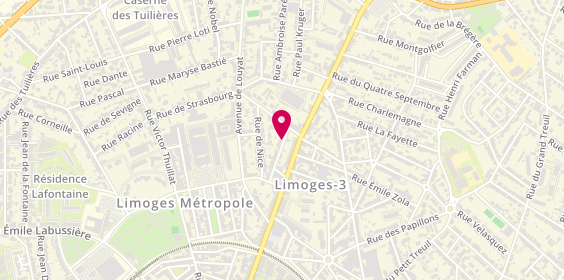 Plan de SIMONNET FLORES Pascale, 31 Rue Parmentier, 87100 Limoges