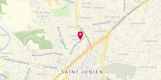 Plan de ROUSTAIN Céline, 27 Rue Junien Rigaud, 87200 Saint-Junien