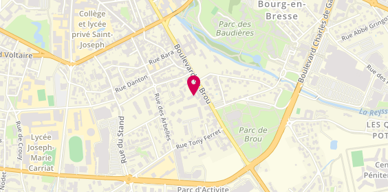 Plan de CLAVERIE PERRIN CORINNE, 140 Boulevard Brou, 01000 Bourg-en-Bresse