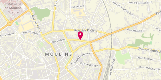 Plan de DE MONSPEY Ariane, 18 Rue Michel de l'Hospital, 03000 Moulins