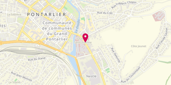 Plan de POURCELOT Sylvaine, Cabinet Orthophoniste
Faubourg Saint Etienne, 25300 Pontarlier