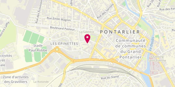 Plan de MICHAUD Sandrine, 7 Place Clemenceau, 25300 Pontarlier