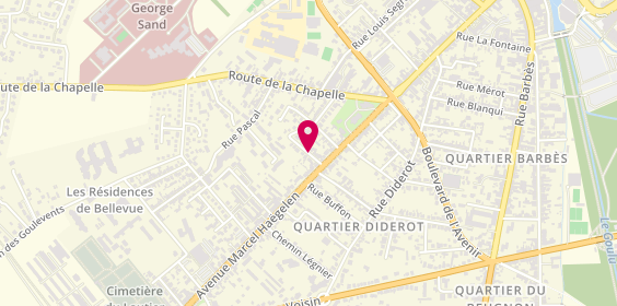 Plan de DEBIEVE JUERY Isabelle, 8 Rue Laplace, 18000 Bourges
