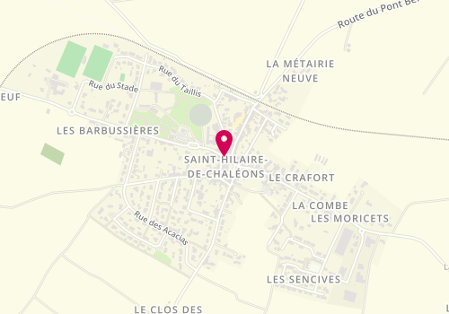 Plan de DECOM Florie, 14 Place de l'Église, 44680 Saint-Hilaire-de-Chaléons