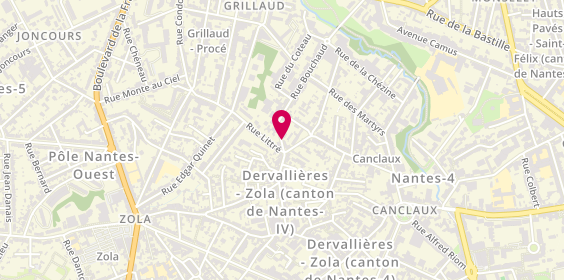 Plan de BOURMALO Sylvie, 6 Rue Bouchaud, 44100 Nantes