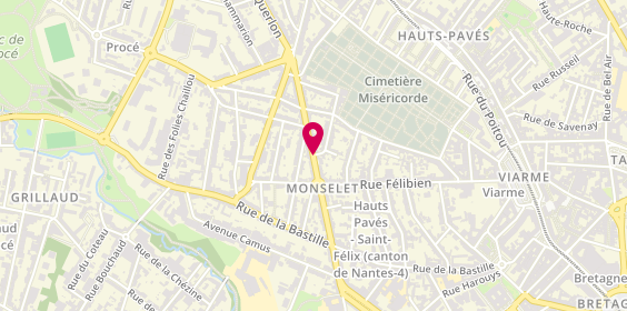 Plan de GUERRY Anne, Cabinet Medical Monselet
25 Rue Octave Feuillet, 44000 Nantes