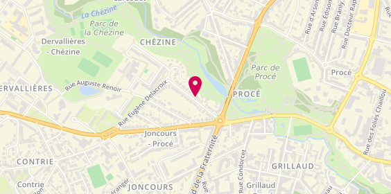 Plan de BITEAU Séverine, 16 Rue Jean Baptiste Corot, 44100 Nantes