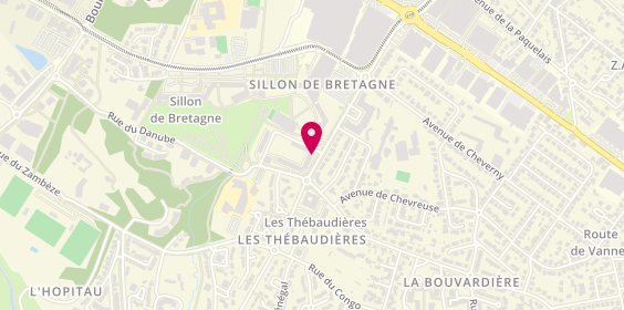 Plan de ETIENNE Maryvonne, Cabinet d'Orthophonie
20 Avenue des Thebaudieres, 44800 Saint-Herblain
