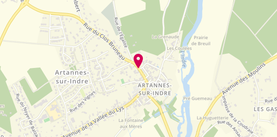 Plan de BARGEAUD Florence, 16 Place des Tilleuls, 37260 Artannes-sur-Indre