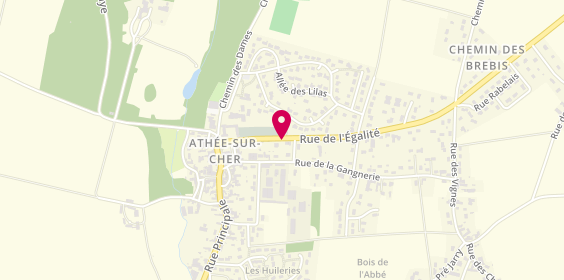 Plan de TOUILLET Coralie, Maison Medicale
7 Rue de l'Egalite, 37270 Athée-sur-Cher
