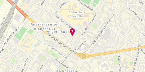 Plan de ARBAUD Anne, 11 Rue Edouard Vaillant, 49000 Angers