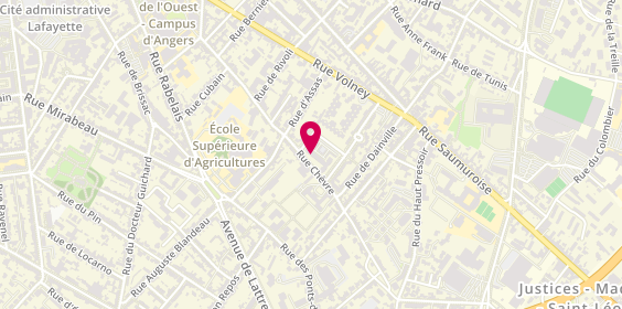 Plan de Cabinet d'Orthophonie, Residence Caroline
81 Rue Chèvre, 49000 Angers