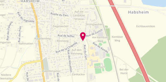 Plan de MOOTIEN Emmanuelle, Residence Notre Dame
2A Rue du Cerf, 68440 Habsheim